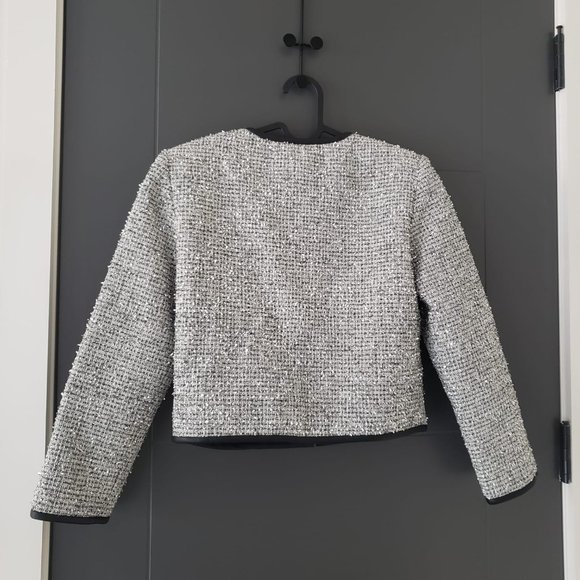 Rarely Alike Silver Tweed Jacket - Picture 4 of 4